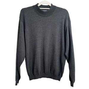 Consensus 100% extra fine merino wool Men’s Sweater Dark gray Large